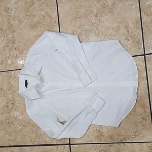Womens White Blouse / Button Down Shirt